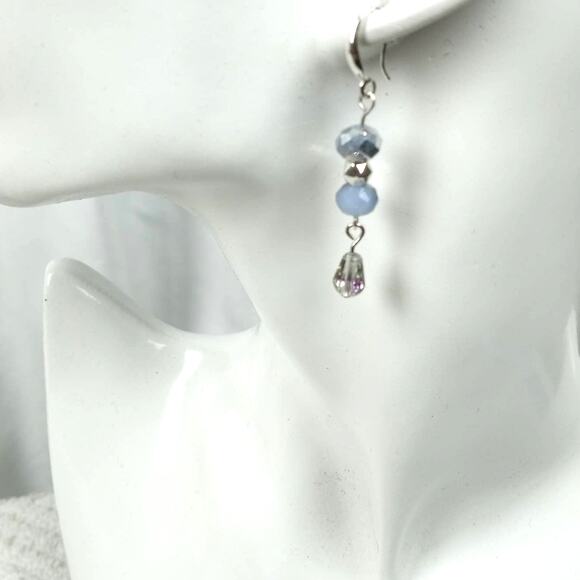HANDMADE~Lavender & Silver Crystals Set - Picture 2 of 6